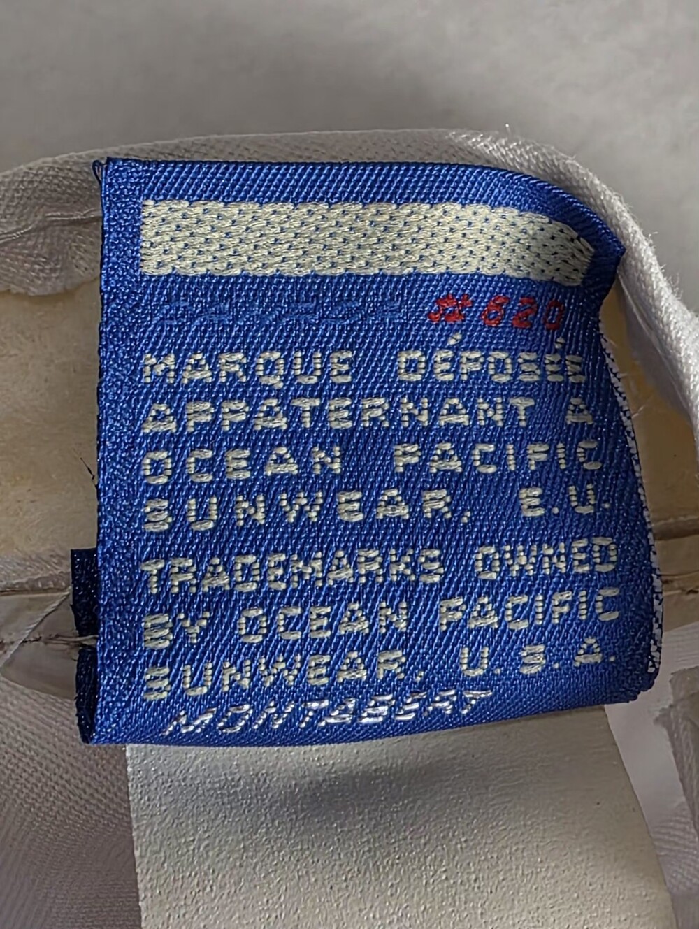 New Vintage Ocean Pacific Hat Waves & Palm Trees White Velcro Back Baseball Hat - Picture 8 of 8